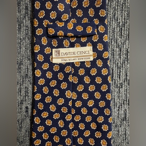 Vintage Davide Cenci 100% Silk Mens Tie - Picture 5 of 6